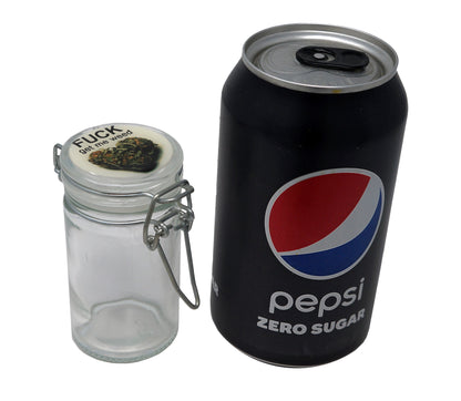 75ml Locking Glass Jar Container With Design #LJ-074