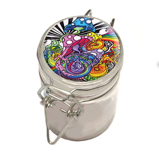 75ml Locking Glass Jar Container With Design #LJ-010