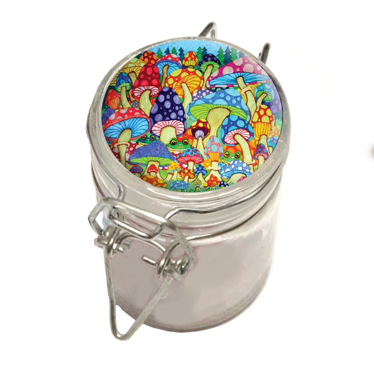 75ml Locking Glass Jar Container With Design #LJ-011