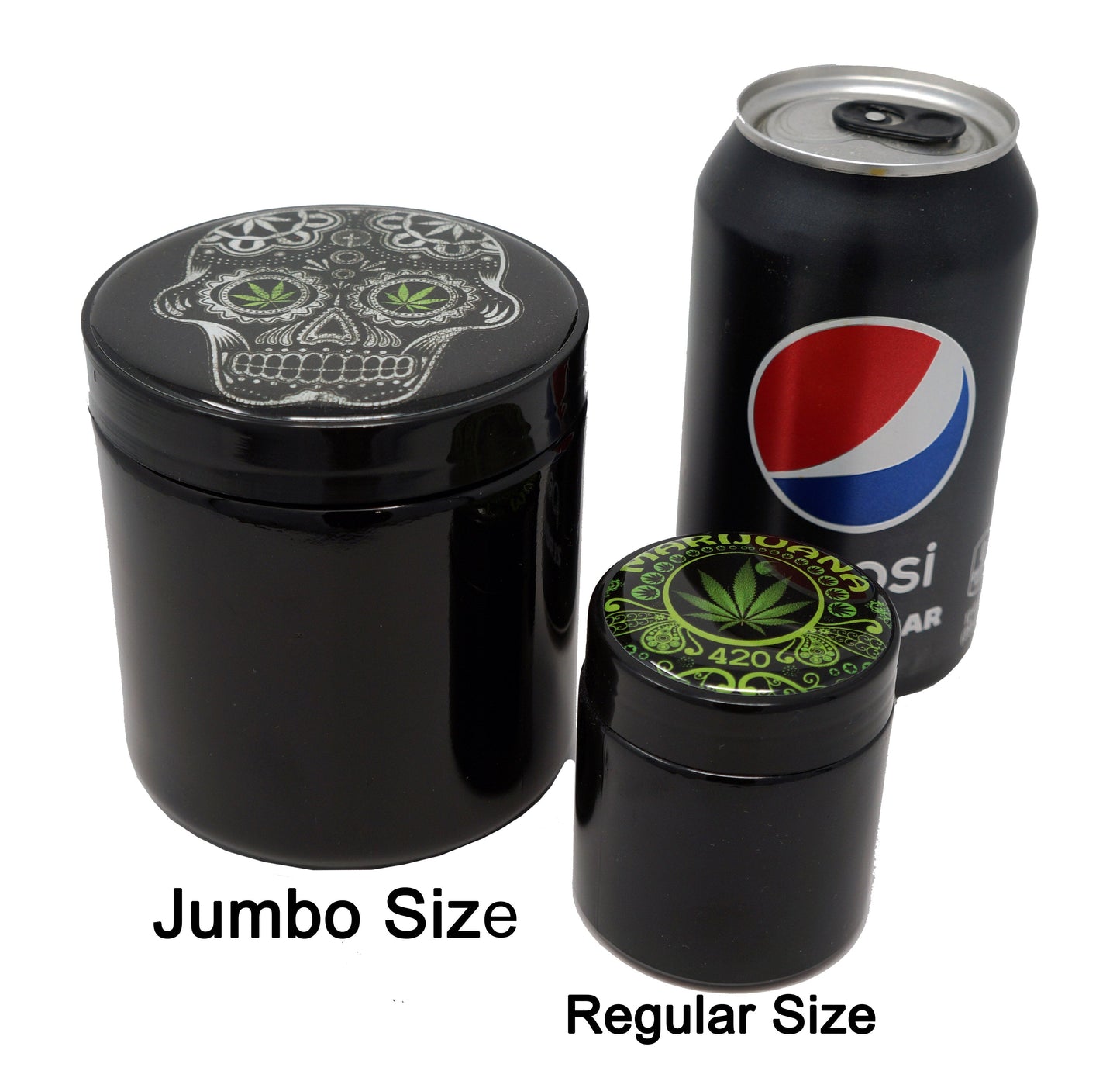 UV Proof Premium Jar Herb Storage Container With Design #UVR-057