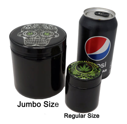 UV Proof Premium Jar Herb Storage Container With Design #UVR-102