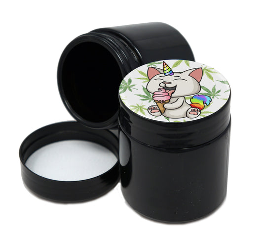 UV Proof Premium Jar Herb Storage Container With Design #UVR-045