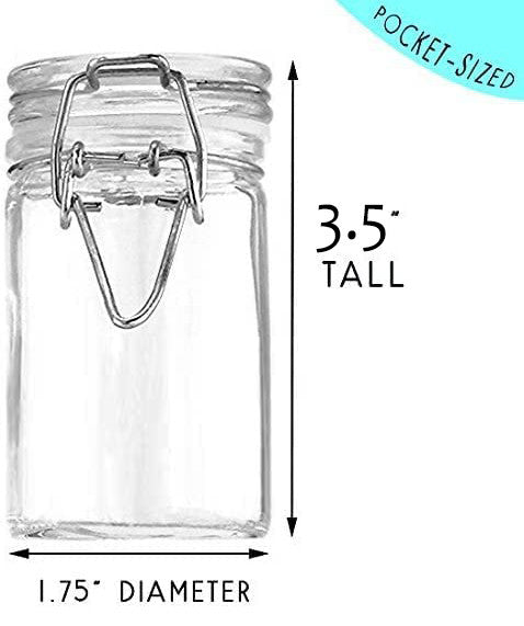 75ml Locking Glass Jar Container With Design #LJ-002